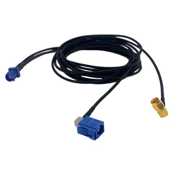 SMA GPS Power Battery Cable 2M 5M Fakra C Male Right Angle Y Type Splitter