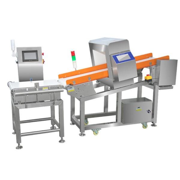 Metale Industrial Metal Detector Combined With Check Weigher Machine For Food Quality Control