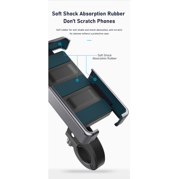 Aluminum Alloy Cycling Mobile Phone Holder 360 Rotation for Electric Bike & Motorcycle for Bicycle Parts