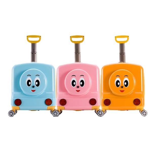 Waterproof ABS PC Kids Luggage Single Pull Rod Cartoon Trolley Suitcase for