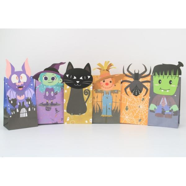 70g Kraft Paper Paper Halloween Treat Bags Oil Proof OEM ODM
