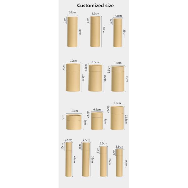 Customized Paper Cans Packaging Round Cardboard Packaging Coffee Food Grade