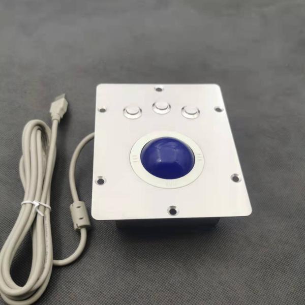 2" (50.mm) panel mount industrial trackball with 3 sealed switches for medical CT
