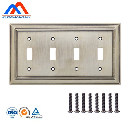 ROHS ISO Certified Stainless Steel Wall Plate for Switches Customizable as per Demand