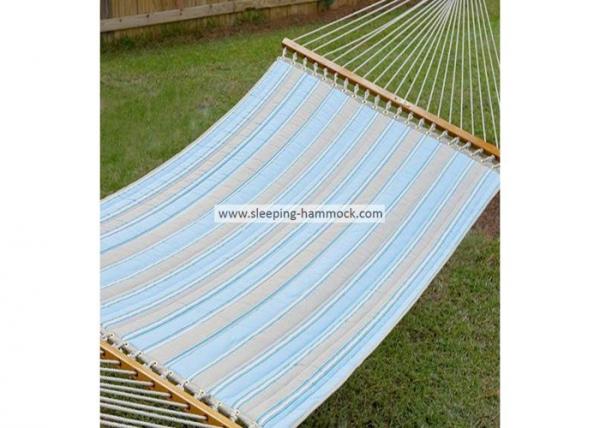 Quality Weather Resistant Single / Two Person Hammock With Spreader Bar And Stand Ocean Stripe for sale