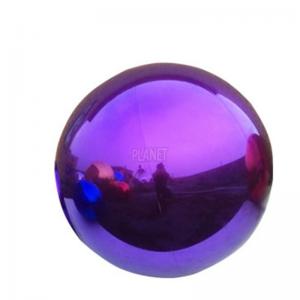 China Hanging Inflatable Mirror Ball Purple PVC Mirror Balloon Reflective Decoration Sphere on sale