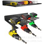 Power Tool Organizer Wall Mount with 5 Drill Hanging Slots and 2 Shelf Cordless