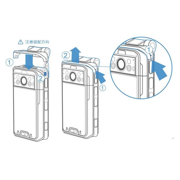 5G NR/SA Thermal Imaging Body Camera 4K HD 3500mah Dual Battery EIS 4G 64GB 3.1inch LCD