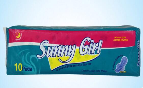 Hypoallergenic Maternity Sanitary Pads With Wings For Night Use , CE ISO Listed