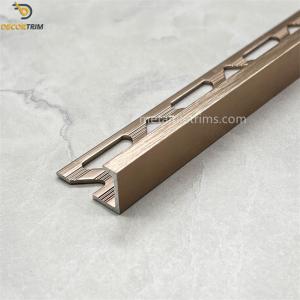 China Aluminium Flooring Profiles Metal Tile Trims 3 Meter Profile Trim Tiles on sale
