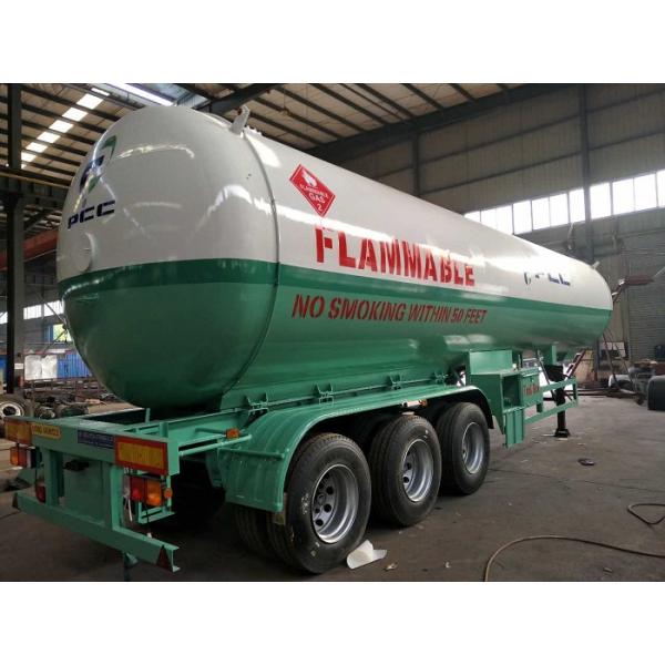 Delivery LPG Gas Tanker Truck Semi Trailer 30 Tons 3 Axle Q345R Gas Road Tanker