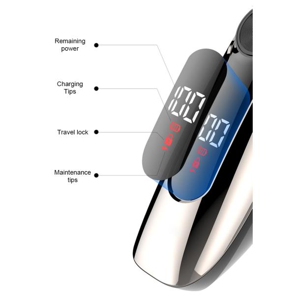 2200mAh Electric Hair Trimmer , 100v-240v Waterproof Clippers Rechargeable