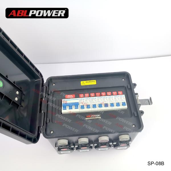 Vlotage Meter Display 8 Way Output 3P 16A Power Distro Boxes