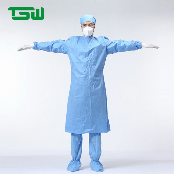 Quality Sterile SMS Disposable Hospital Gowns With Rib Cuff for sale