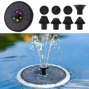 China 3W Lighted Wall Solar Floating Bird Bath Energy Power Water Garden Pond Fountain Submersible Pump Outdoor With Battery Backup LE wholesale
