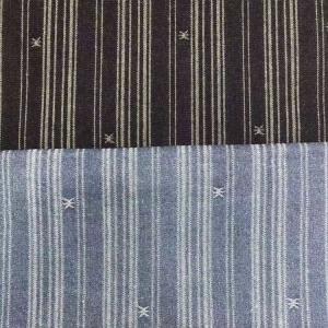 China Yarn Dyed Print Striped Denim Cotton Fabric For Jeans Indigo Blue wholesale