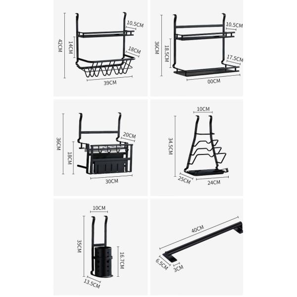 304 Stainless Steel Kitchen Spice Rack Wall Mounted With Brush Polishing Finish