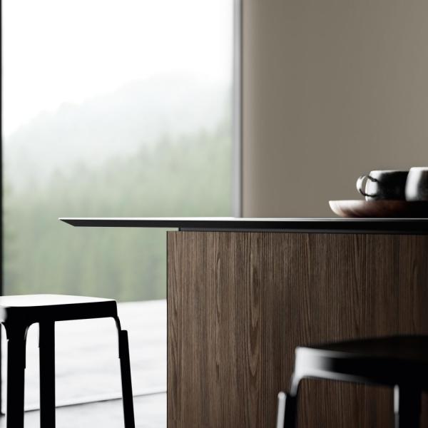 Modern Minimalist Style Stainless Steel Solid Wood Kitchen Cabinet Kitchen Furniture Custom Kitchen Cabinet Sets