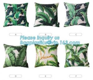 China Tropical Leaf Latest Design Digital Printing , Cushion Cover Decorative Pillow Covers wholesale