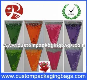 China Colorful Custom Packaging Bags , 0.02mm - 0.05mm OPP Flowers Sleeve wholesale