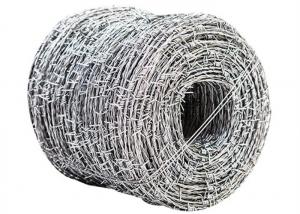 China Single Twist 2.2mm Galvanised Steel Barbed Wire Q235 12*12 Gauge wholesale