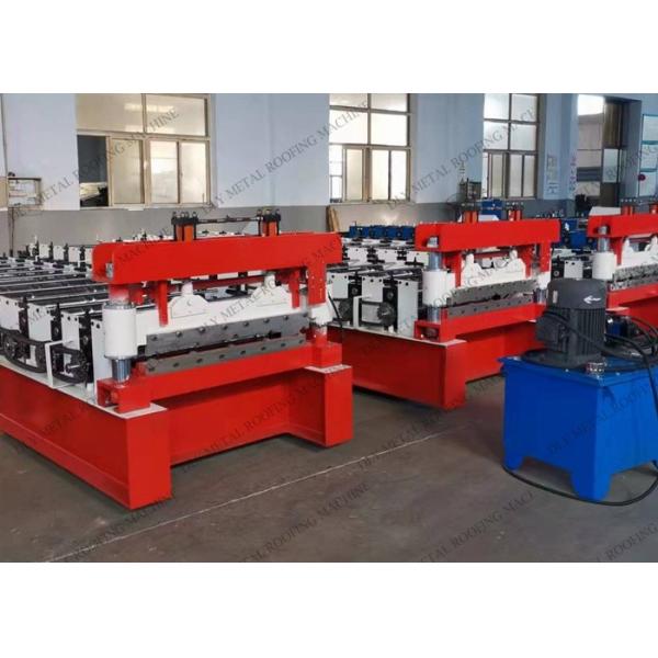 Q235 Glazed Roof Tile Roll Forming Machine PLC Sheet Metal Forming Machine