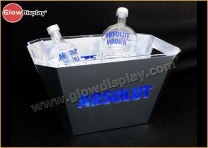 China Acylic LED Ice Bucket Oval Shape With black outside , light inside wholesale