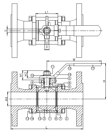 1/4" - 4" Size Floating Type Ball Valve Flanged End 3PC With ISO Mounting Pad