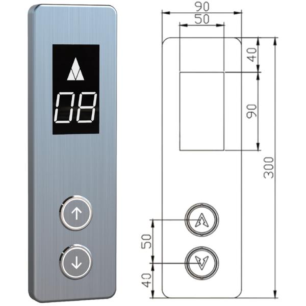 SUS LCD / Dot Matrix / Segment Display LOP Panel for Elevator Parts