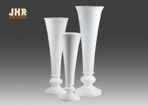 China Three Size Glossy White Fiberglass Pot Planters Flower Planters Floor Vases wholesale