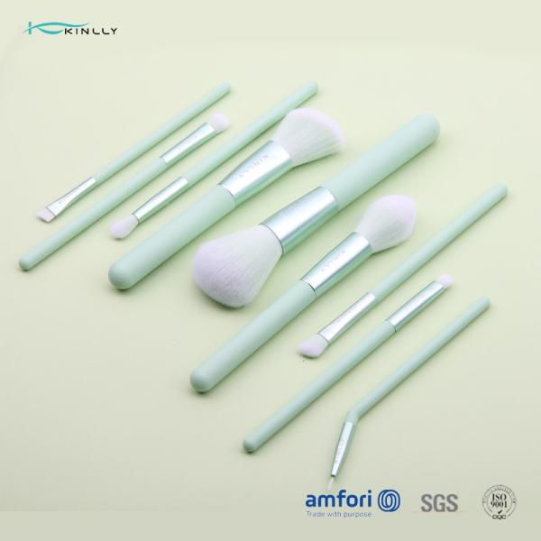 ISO9001 Plastic Handle 9pcs Makeup Brush Set With Bag