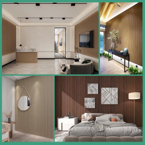 Wooden Oak Slat Wall Panel Moisture Proof Acoustic Wood Slat Panel