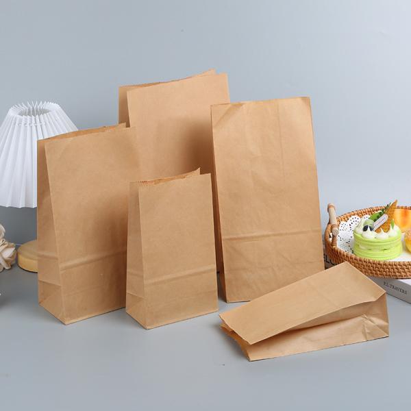 Offset Printing Recyclable Brown Paper Packaging For Food Kraft Coffee Bag