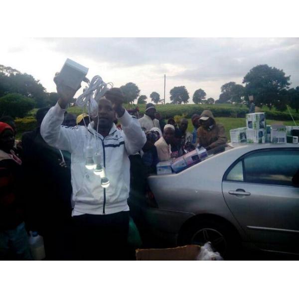 20W Li-ion lithium battery solar home power system with LED 3W bulbs switch cable white and yellow solar energy