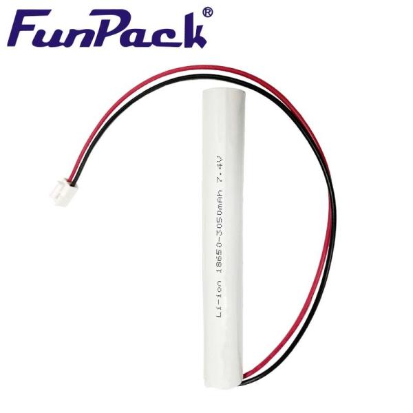 2S1P 7.4V 18650 Lithium Ion Battery Pack 3050mAh White For Electronic Equipment