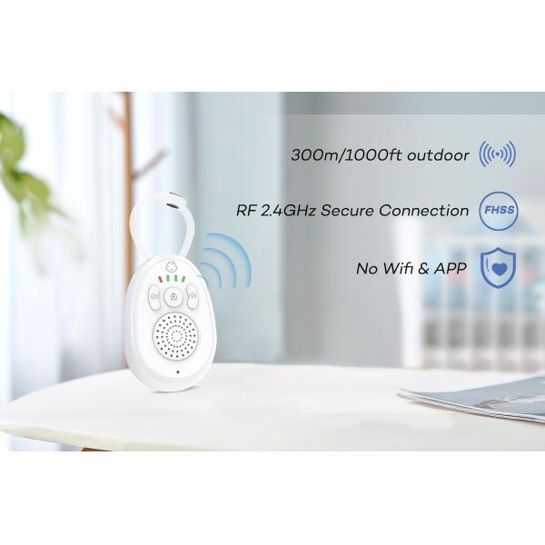 VOX Mode Wireless Audio Baby Monitor Digital Portable Babyphone 1000ft Range 2.4GHz FHSS