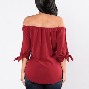 China Long Sleeve Lady Woman Casual Latest Fashion Off Shoulder Blouse Tops Designs wholesale