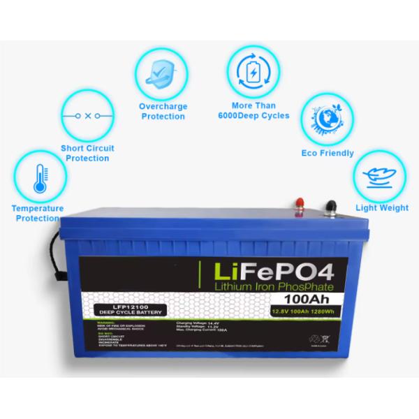 12V Lithium Battery Lifepo4 100A 200Ah Solar Power Back Up System For RV Marine And Power Supply For Trolling Motor Wate