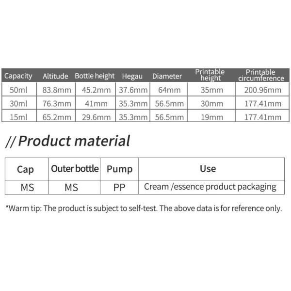 30ml 50ml 75ml 100ml 150ml Purple Airless Pump Bottle Plastic Lotion Airless Bottles for Baby Face Cream Hair Gel