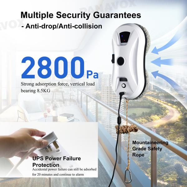 Fully Automatic English Operating Language Glass Window Cleaning Robot with Brush Motor