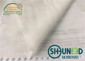 China White Adhesive Fusible Interlining Cloth , Stretch Interfacing Material For Sport Garments wholesale