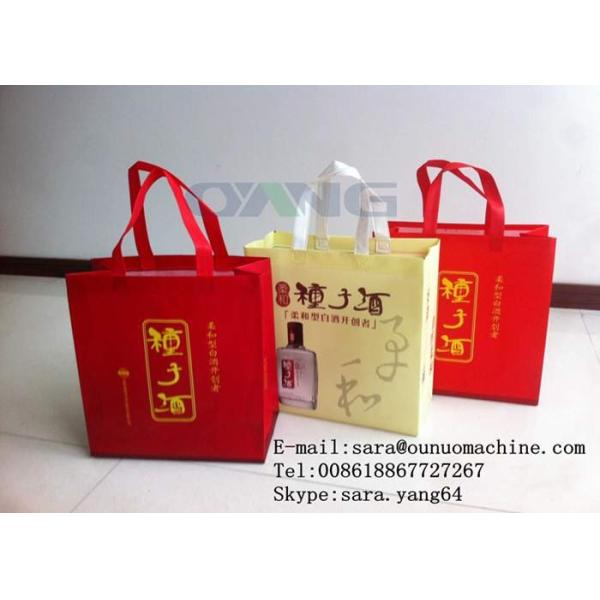 PLC Control 28 Kw High Speed Non Woven Box Bag Making Machine With Handle Attached