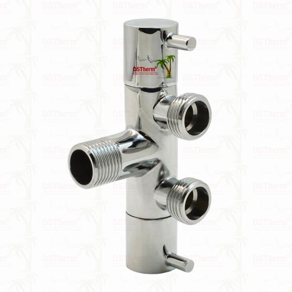 3-Way Diverter Valve Double Switch Angle Valve One-inlet Two-outlet Angle Valve Double Handle Angle Valve