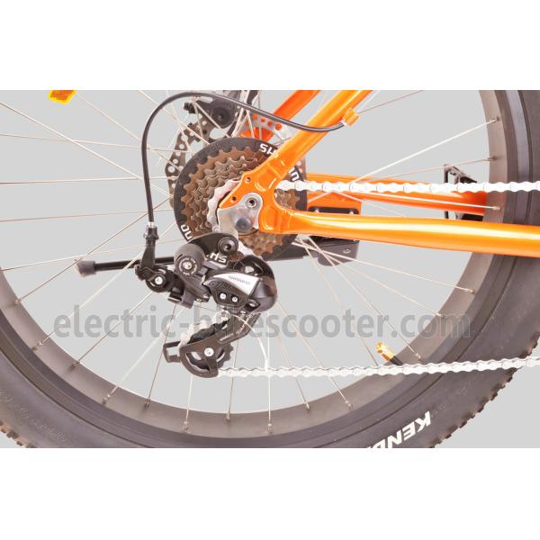 32km/H Electric Beach Cruiser Bikes , 4 Inch Fat Tire Beach Snow Electric Bike