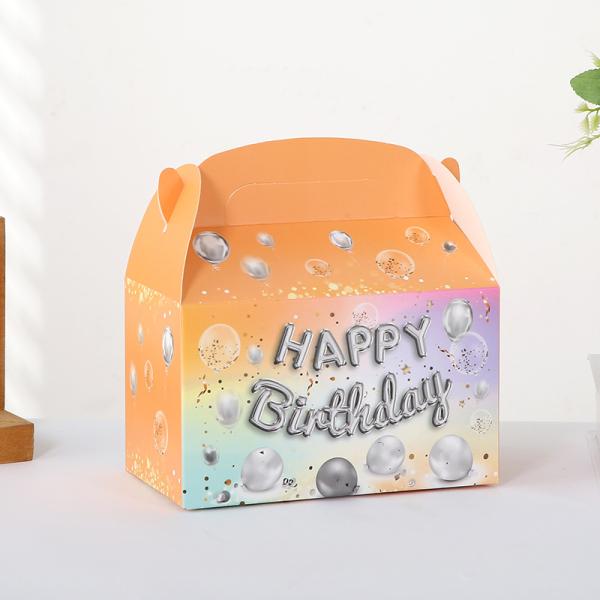 Glitzy Birthday Cake Dessert Box with Art Paper Shopping Bag and Muffin Baking Box