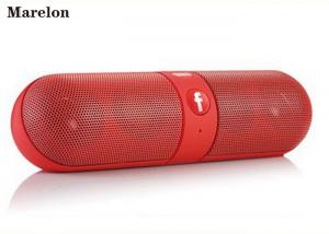China Hands Free Music Bluetooth Speaker Pill Dual Subwoofer Drivers With FM Radio wholesale