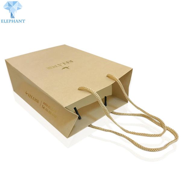 Quality 3 Layer Personalized Brown Gift Bags With Handles Tea Packaging for sale