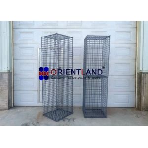 PVC Coated Welded Wire Gabion Baskets / Gabion Planter / Gabion Pillars