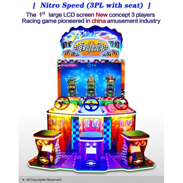 Nitro Speed (3PL With Seat) Racing Large 55 Inch LCD Screen Simulating Arcade Game Machine