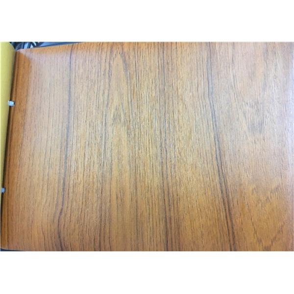 Wood Textured PVC Embossed Lamination Film / Membrane Pressing MDF Profile